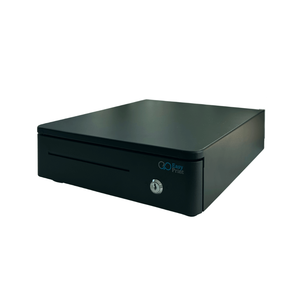 ลิ้นชักเก็บเงิน EASYPRINT รุ่น CD-330 สีดำ 4 ช่องธนบัตรขนาดใหญ่ 4 ช่องเหรียญ RJ11 12/24V_1